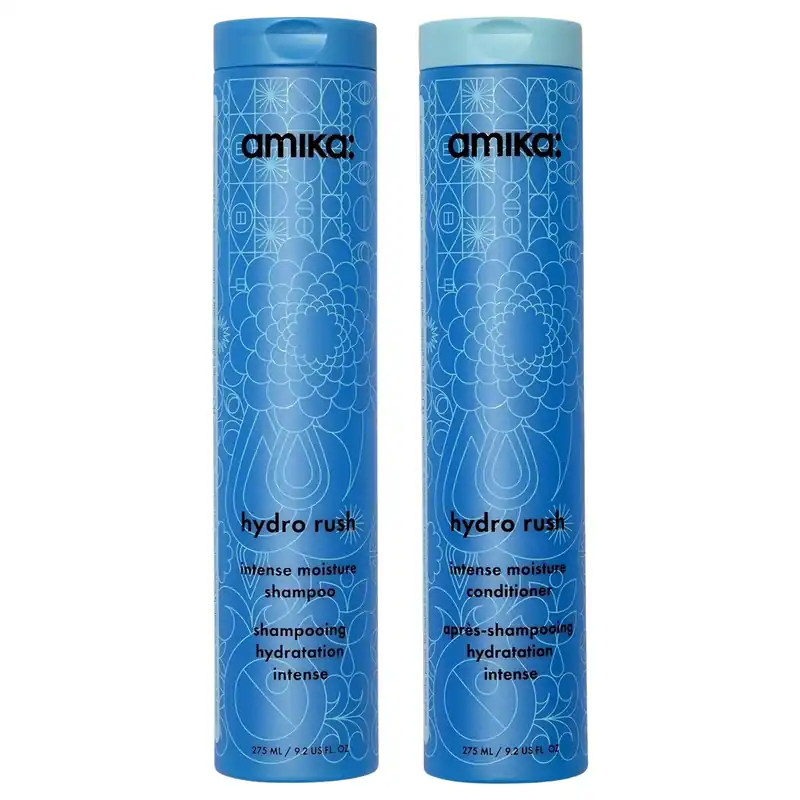 Amika HYDRO RUSH Intense Moisture Shampoo & Conditioner Duo 9.2 oz / 275 ml