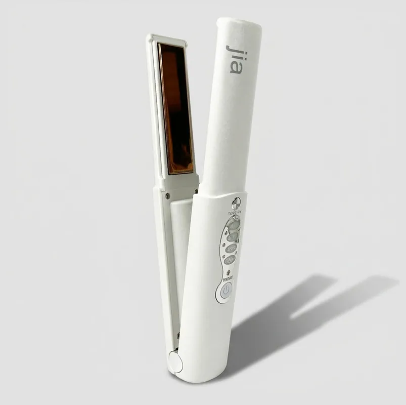 Jia Cordless 2 in 1 Hair Straightener and Curler in White