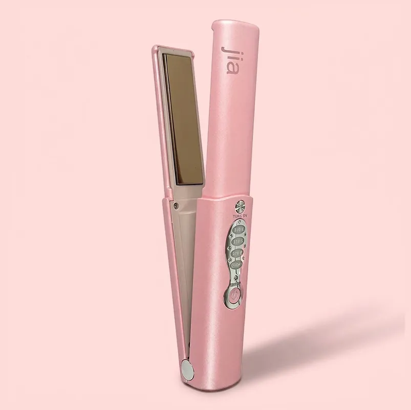 Jia Cordless 2 in 1 Hair Straightener and Curler in Pink