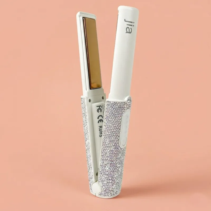Jia Cordless 2 in 1 Hair Straightener and Curler in White Diamond