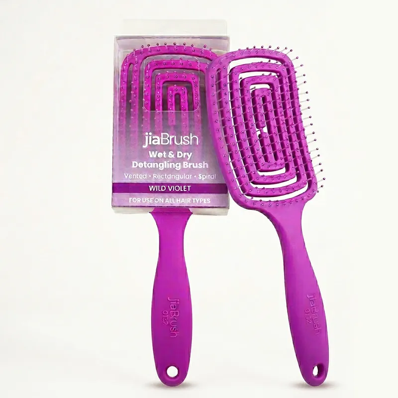 Jia Wet & Dry Detangling Brush Wild Violet - jia Personal Care