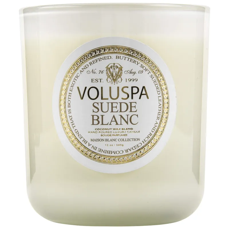Voluspa Classic Maison Candle 12 oz / 340 g - Suede Blanc