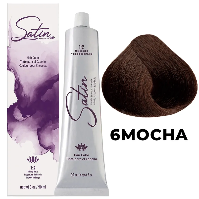 Satin Hair Color 3 oz / 90 ml - 6MOCHA Dark Mocha Blonde