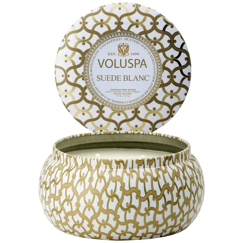 Voluspa 2 Wick Candle 11 oz / 312 g - Suede Blanc