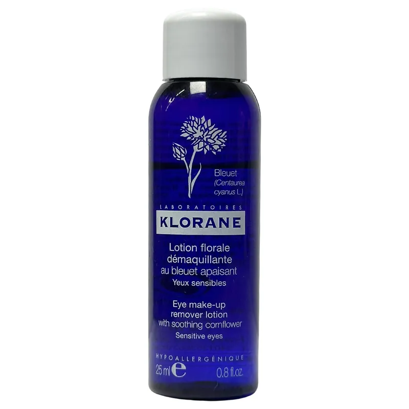 Klorane Eye Make-Up Remover Lotion 0.8 oz / 25 ml | With Cornflower