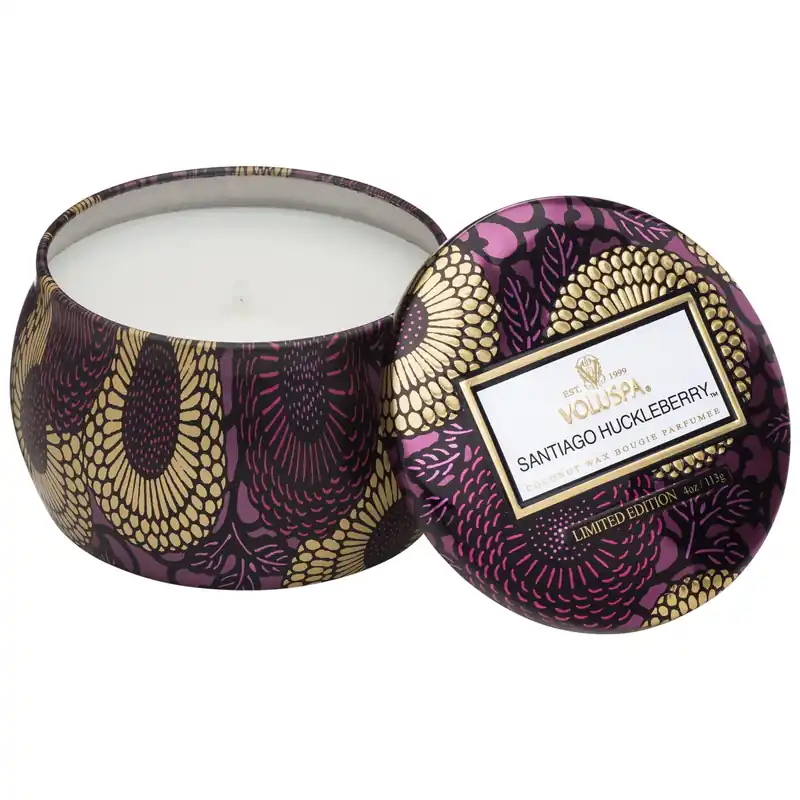 Voluspa Mini Tin Candle 4 oz / 113 g - Santiago Huckleberry