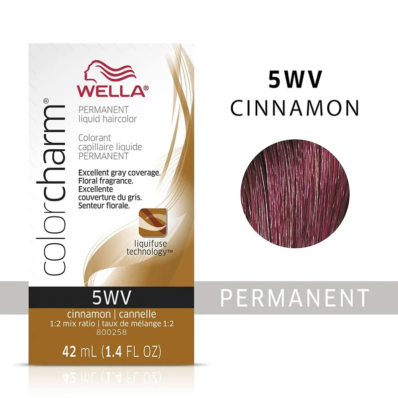Wella ColorCharm Permanent Liquid Hair Color 42 ml / 1.4 oz - 5WV Cinnamon