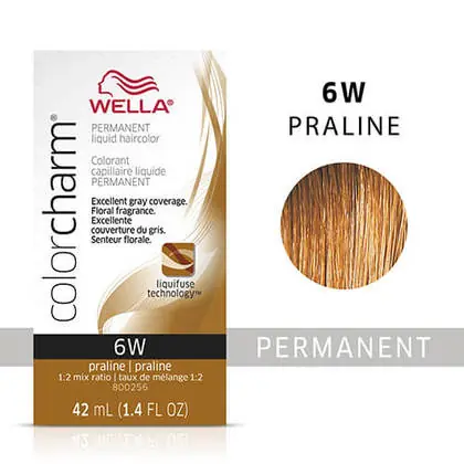 Wella ColorCharm Permanent Liquid Hair Color 42 ml / 1.4 oz - 6W Praline