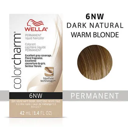 Wella ColorCharm Permanent Liquid Hair Color 42 ml / 1.4 oz - 6NW Dark Natural Warm Blonde