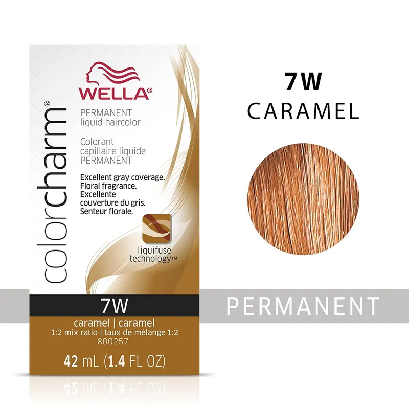 Wella ColorCharm Permanent Liquid Hair Color 42 ml / 1.4 oz - 7W Caramel