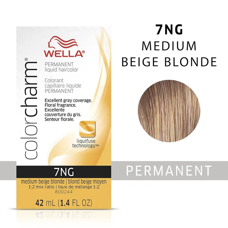 Wella ColorCharm Permanent Liquid Hair Color 42 ml / 1.4 oz - 7NG Medium Beige Blonde