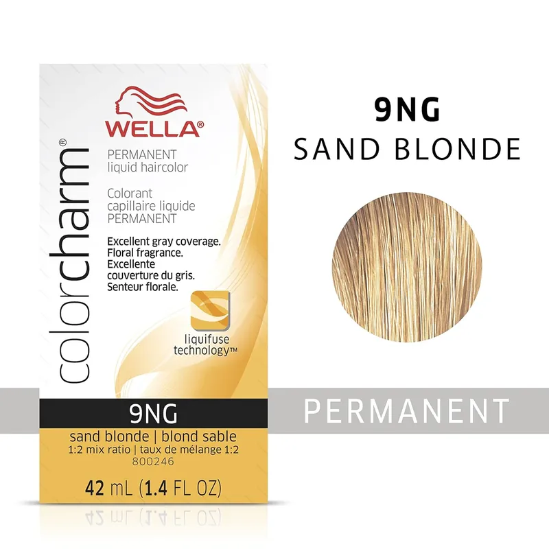 Wella ColorCharm Permanent Liquid Hair Color 42 ml / 1.4 oz - 9NG Sand Blonde