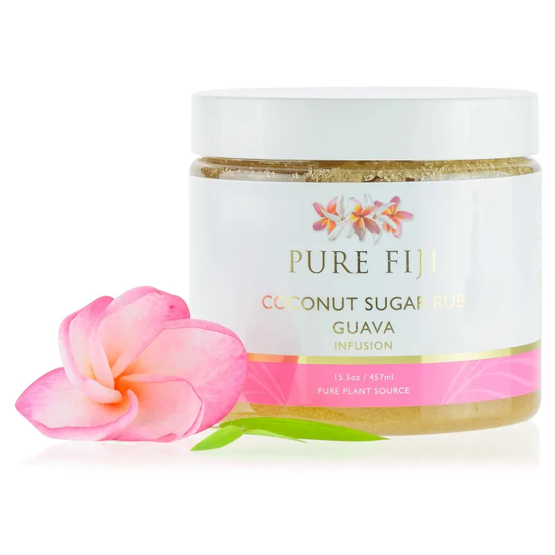 Pure Fiji Coconut Sugar Rub 15.5 oz / 457 ml - Guava