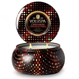 Voluspa 2 Wick Cinnamon Ceylon & Copal Holiday Candle