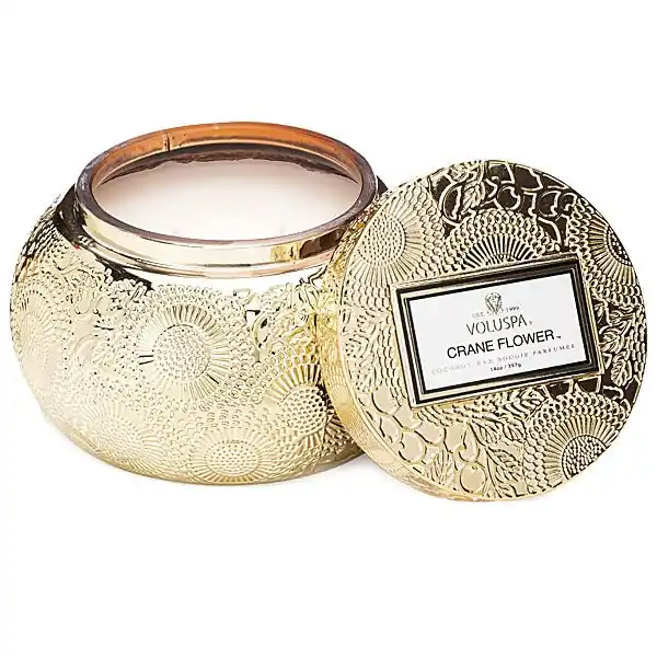 Voluspa Crane Flower Chawan Jar