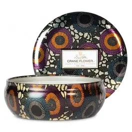 Voluspa Crane Flower Tin 3 Wick