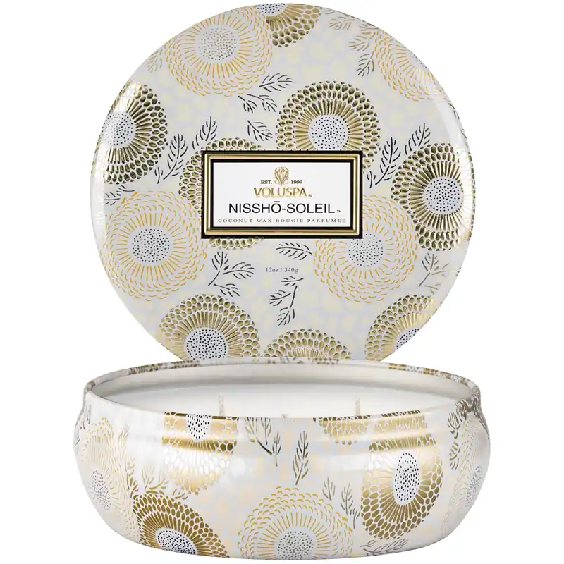Voluspa 3 Wick Tin Candle 12 oz / 340 g - Nissho-Soleil