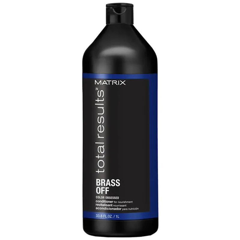 Matrix Total Results Color Obsessed Brass Off Conditioner Liter / 33.8 oz | For Blonde Hair