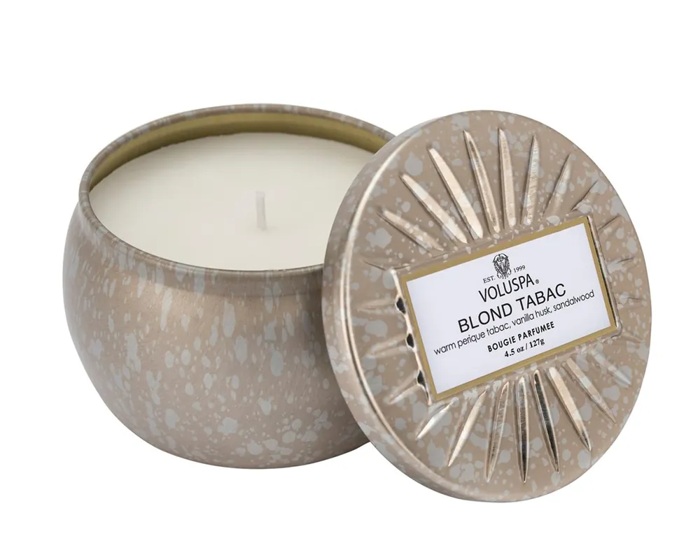 Voluspa Blond Tabac Mini Tin Candle
