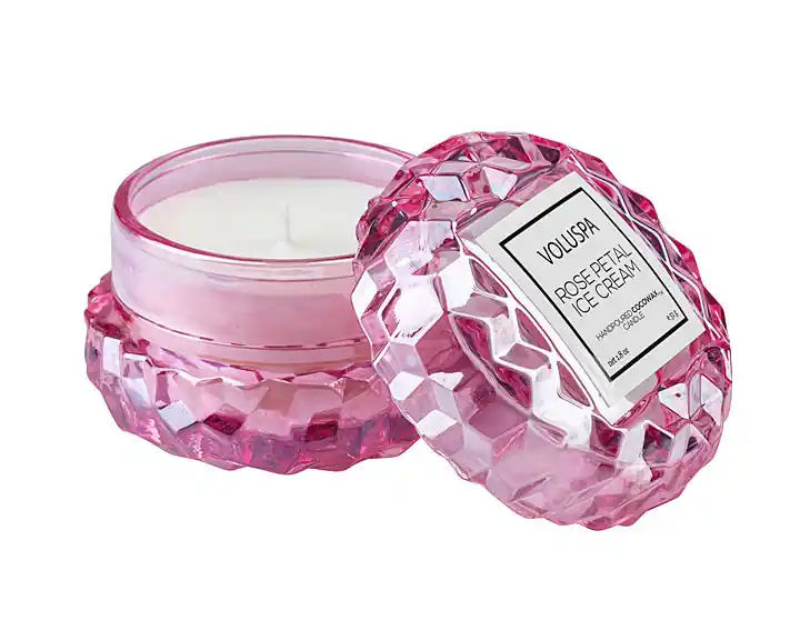 Voluspa Rose Petal Ice Cream Macaron Candle