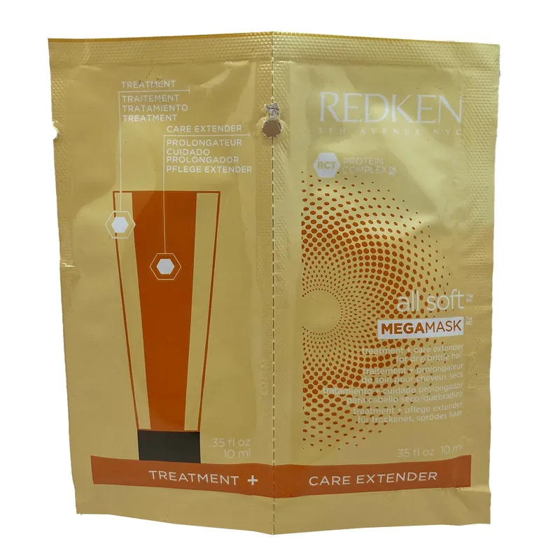 Redken All Soft Mega Mask Treatment Packet 0.7 oz / 20 ml | For Dry / Brittle Hair
