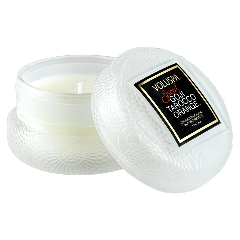 Voluspa Macaron Candle 1.8 oz / 51 g - Spiced Goji Tarocco Orange