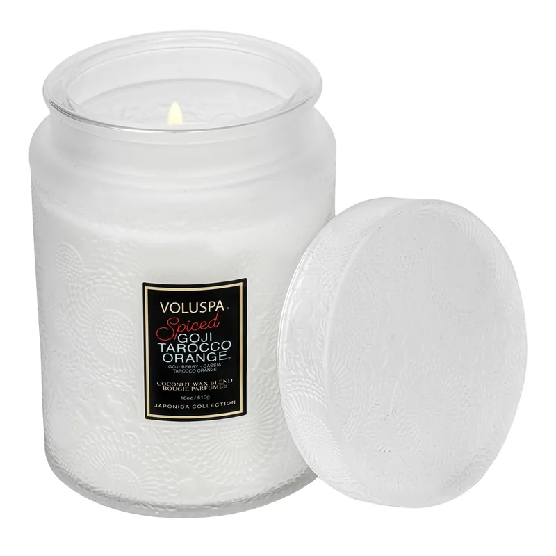 Voluspa Large Jar Candle 18 oz / 510 g - Spiced Goji Tarocco Orange