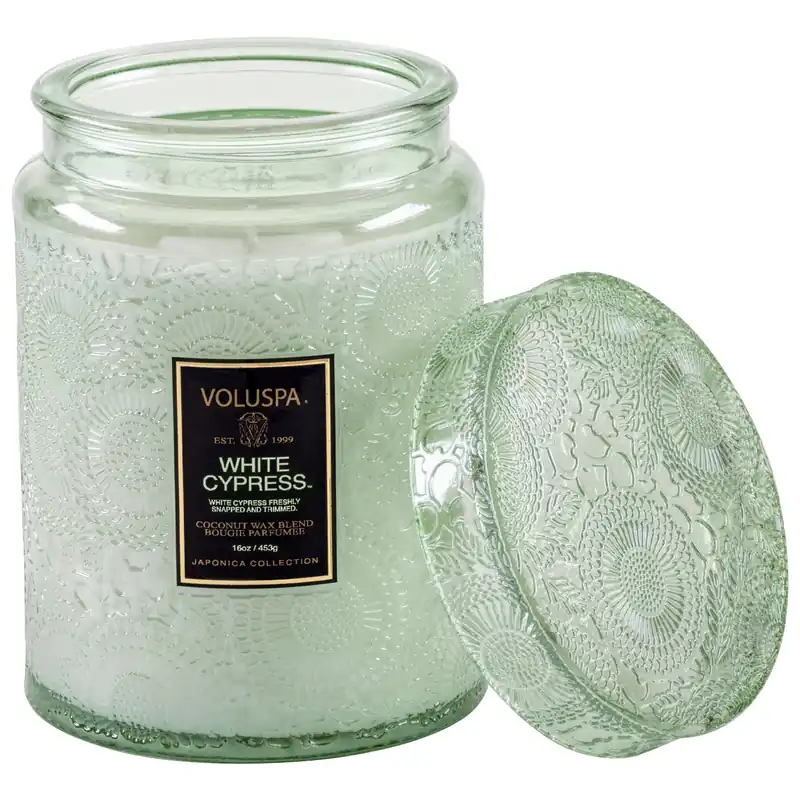 Voluspa Large Jar Candle 16 oz / 453 g - White Cypress