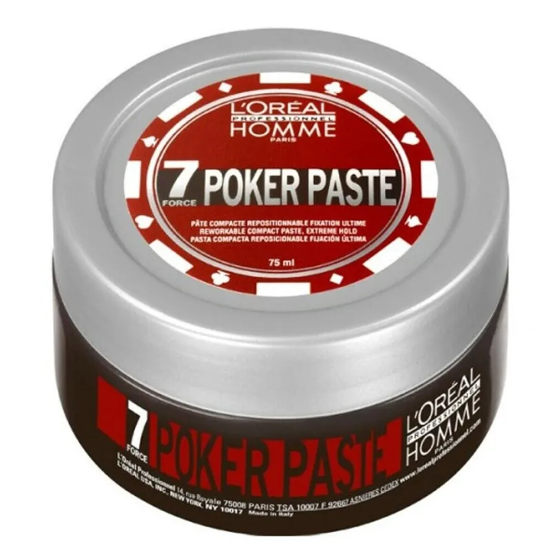 L'Oreal 7 Force Poker Paste Homme 2.5 oz / 75 ml