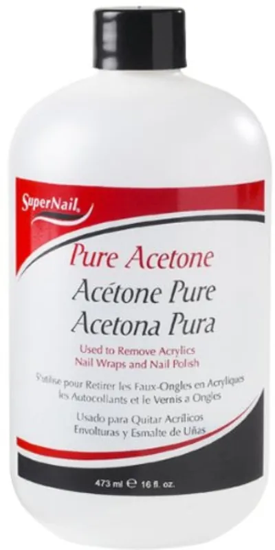 Super Nail Pure Acetone Polish Remover, 16 Oz - Supernail