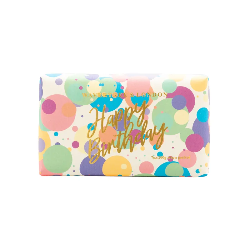 Wavertree & London Soap Bar 200 g / 7 oz - Happy Birthday Confetti (French Pear)