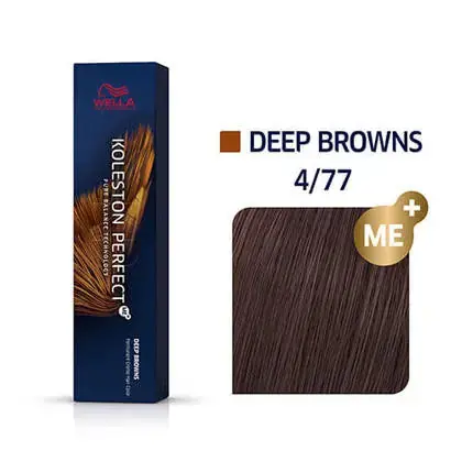 Wella Koleston Perfect Permanent Hair Color - 4/77 Medium Brown / Brown Brown