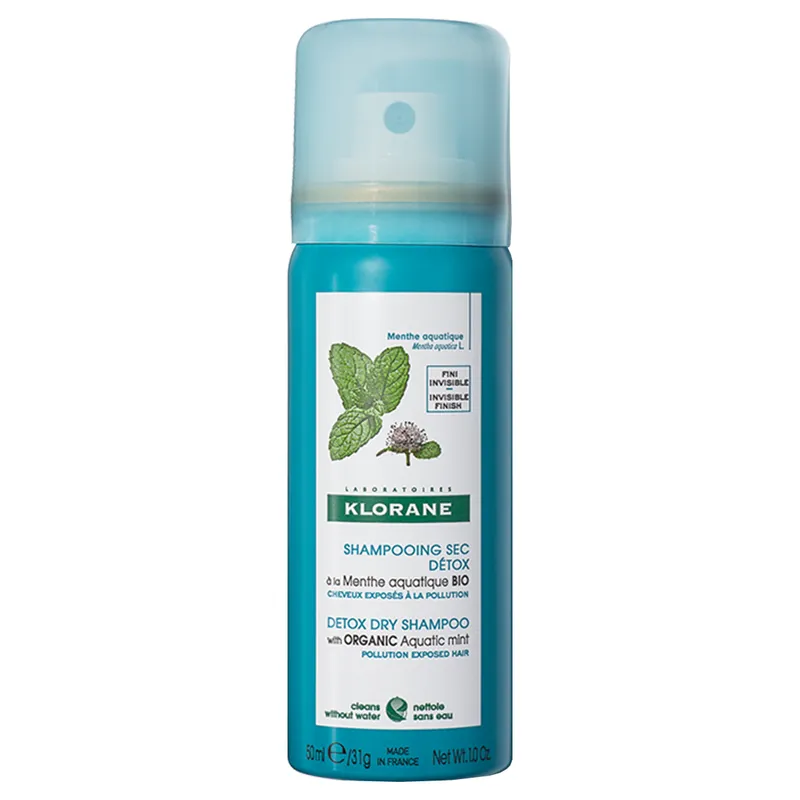 Klorane DETOX Dry Shampoo With Organic Aquatic Mint 1 oz / 50 ml | Pollution Exposed Hair