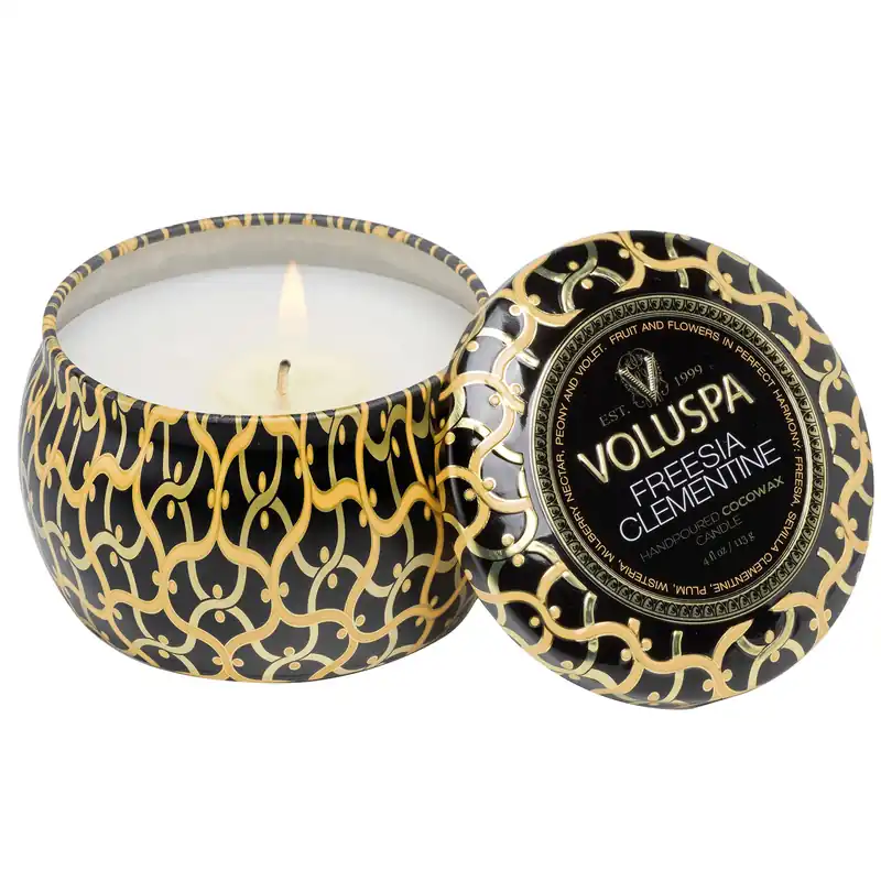 Voluspa Mini Tin Candle 4 oz / 113 g - Freesia Clementine