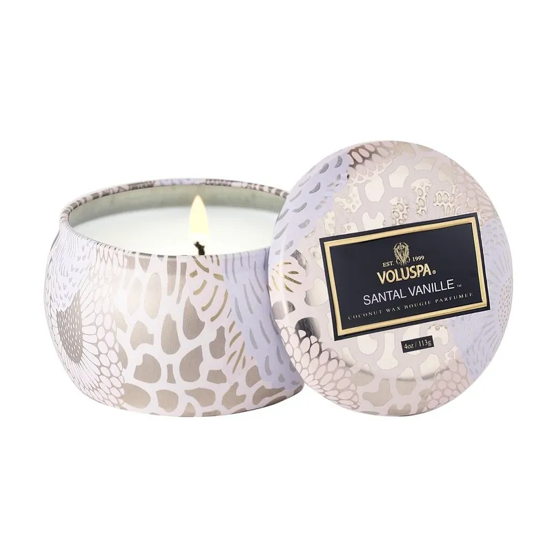 Voluspa Santal Vanille Mini Tin Candle 4 Oz