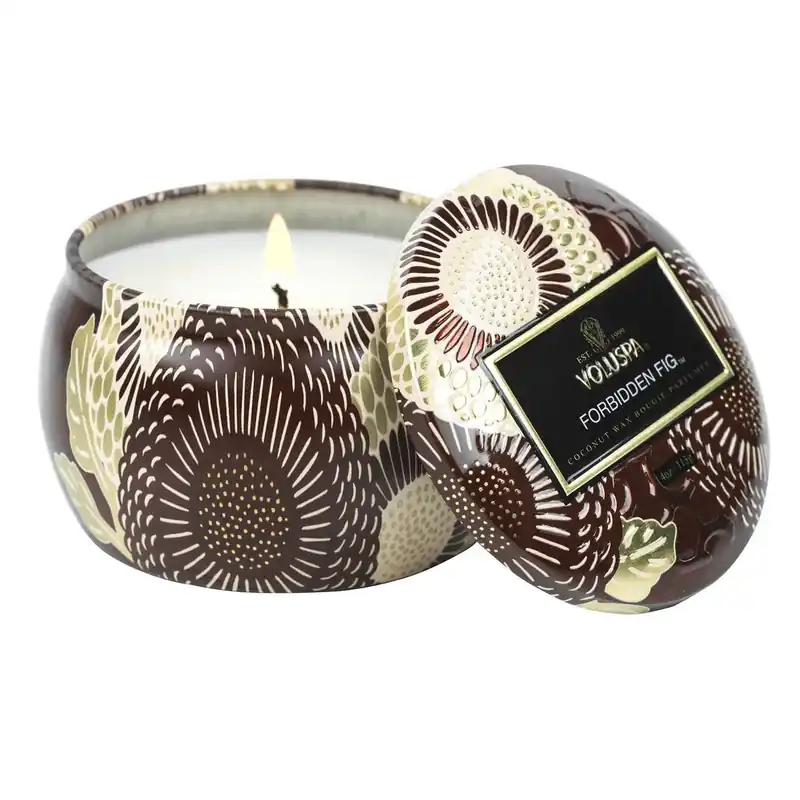Voluspa Forbidden Fig Mini Tin Candle 4 Oz