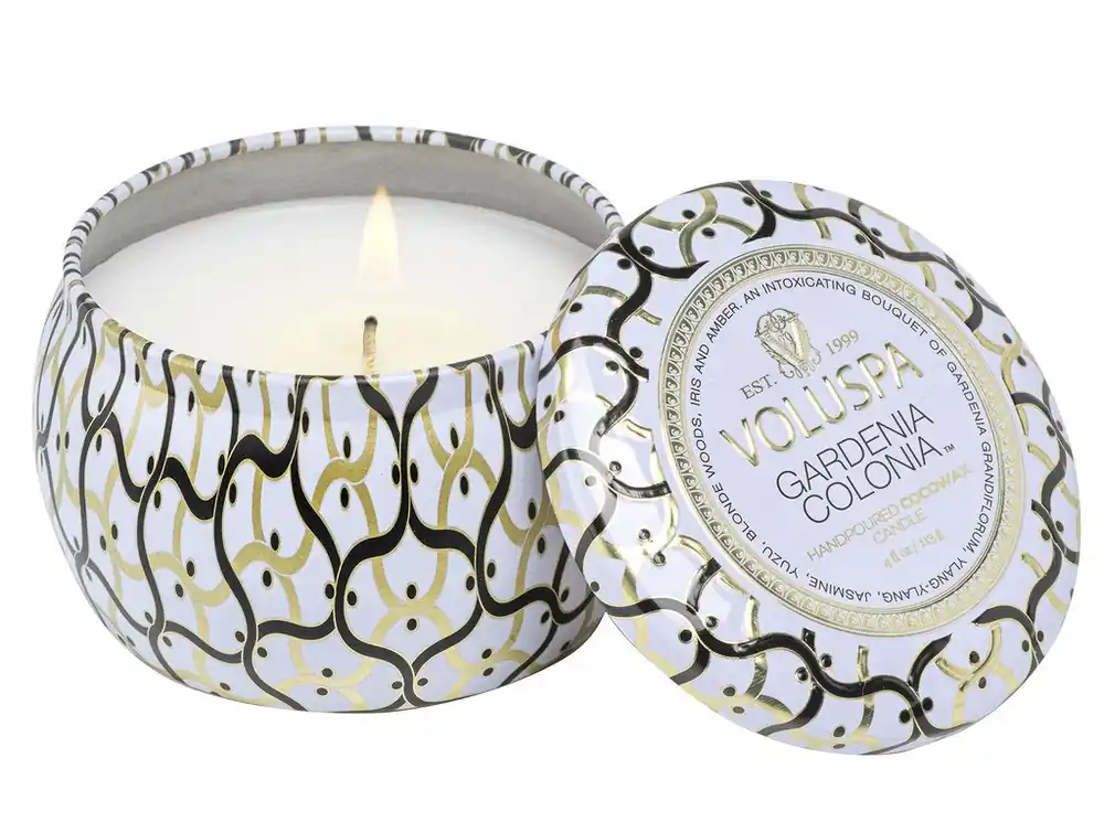 Voluspa Gardenia Colonia Mini Tin Candle 4 Oz