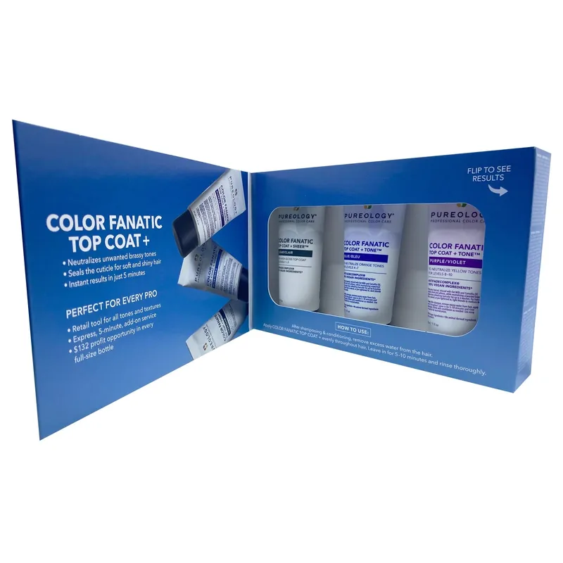 Pureology Color Fanatic Top Coat + Clear/Blue/Purple Mini Kit