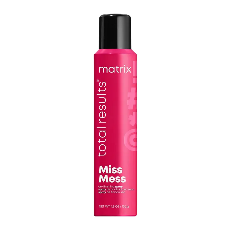Matrix Total Results Miss Mess Dry Finishing Spray 4.8 oz | Texturizing Hairspray for Volume | Light Hold | Matte Finish