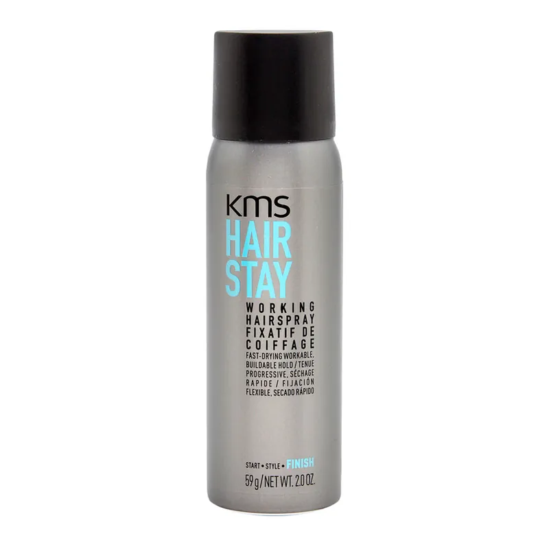 KMS HAIR STAY Working Spray 2 oz | Fast Drying Workable & Buildable Hold