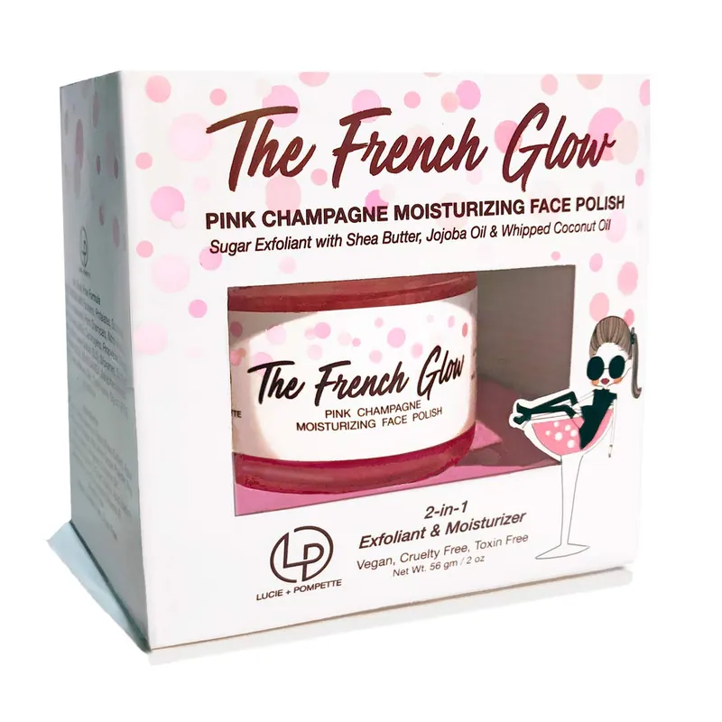 Lucie + Pompette The French Glow Pink Champagne Moisturizing Face Polish 2 oz / 56 g