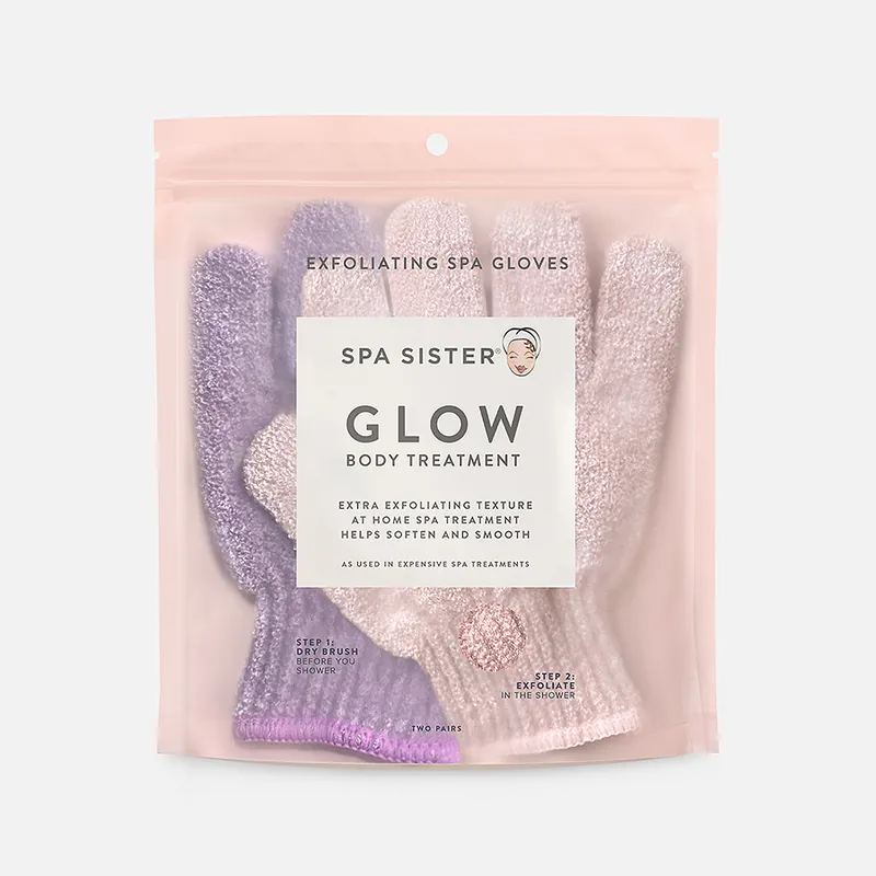 Spa Sister Twin Exfoliating Gloves Mauves
