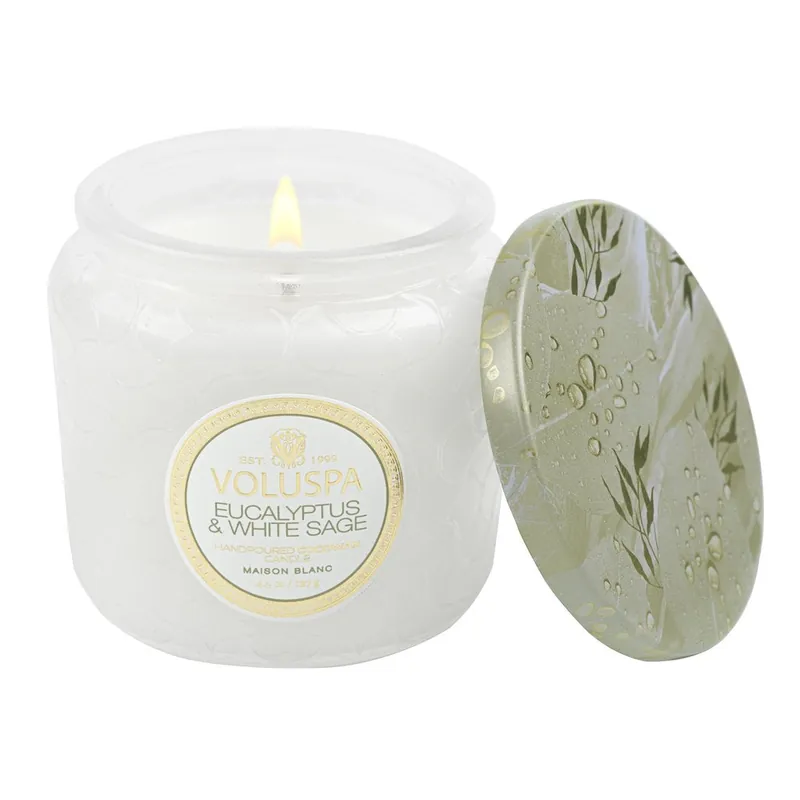 Voluspa Eucalyptus & White Sage Petite Jar Candle 4.5 Oz