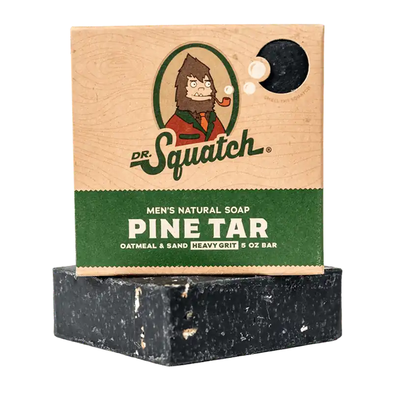 Dr. Squatch Men's All Natural Bar Soap 5 oz - Pine Tar | Heavy Grit
