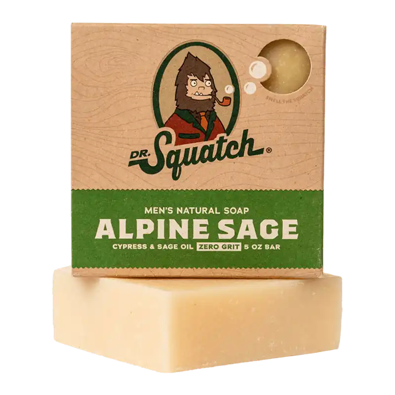 Dr. Squatch Men's All Natural Bar Soap 5 oz - Alpine Sage | Zero Grit