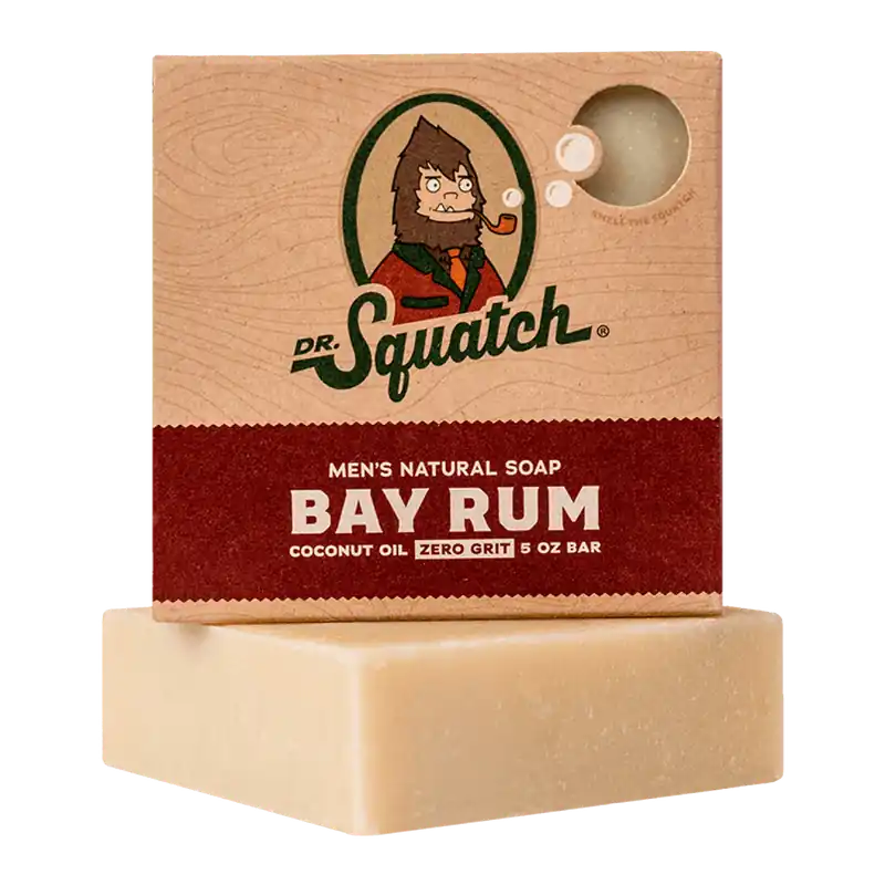Dr. Squatch Men's All Natural Bar Soap 5 oz - Bay Rum | Zero Grit