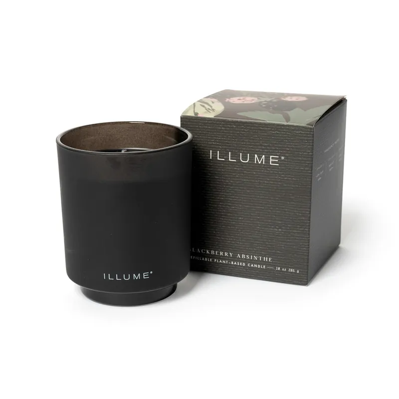 Illume Boxed Glass Candle 10 oz / 285 g - Blackberry Absinthe