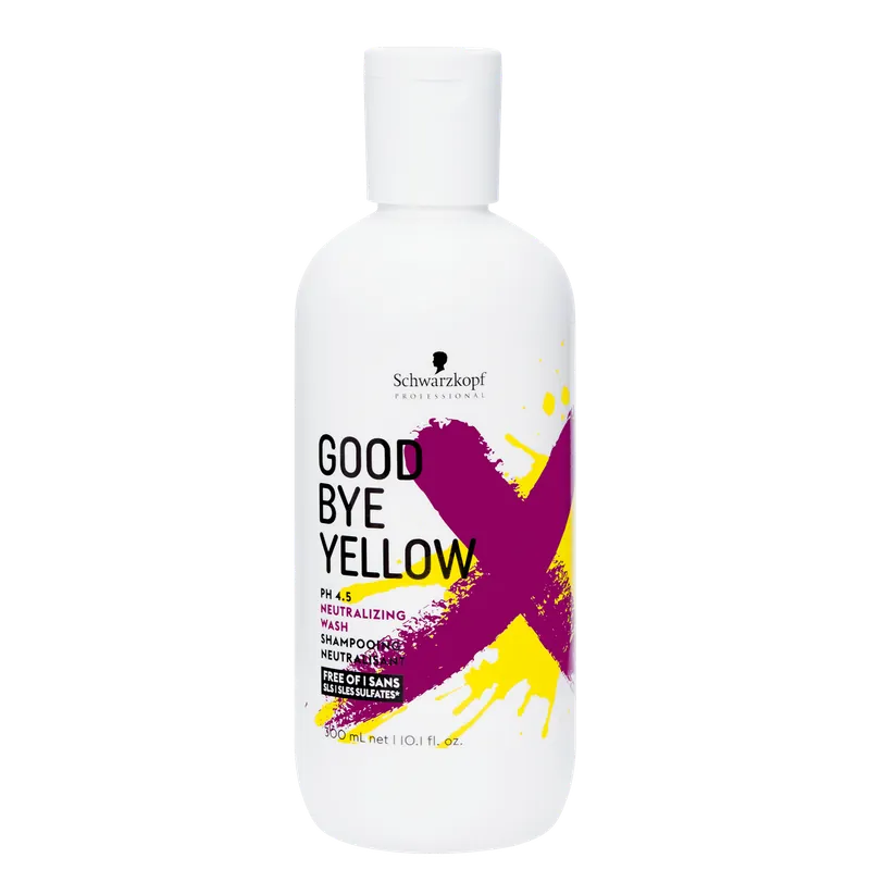 Schwarzkopf GOODBYE YELLOW Neutralizing Wash Shampoo 10.1 oz / 300 ml | pH 4.5
