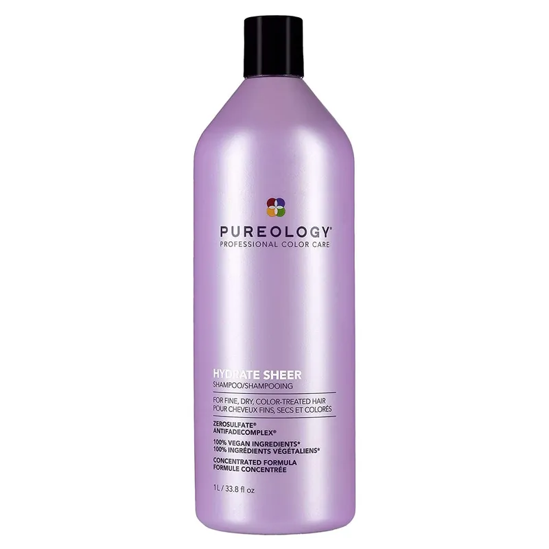 Pureology Hydrate Sheer Shampoo Liter 33.8 oz | For Fine, Dry, Color-Treated Hair