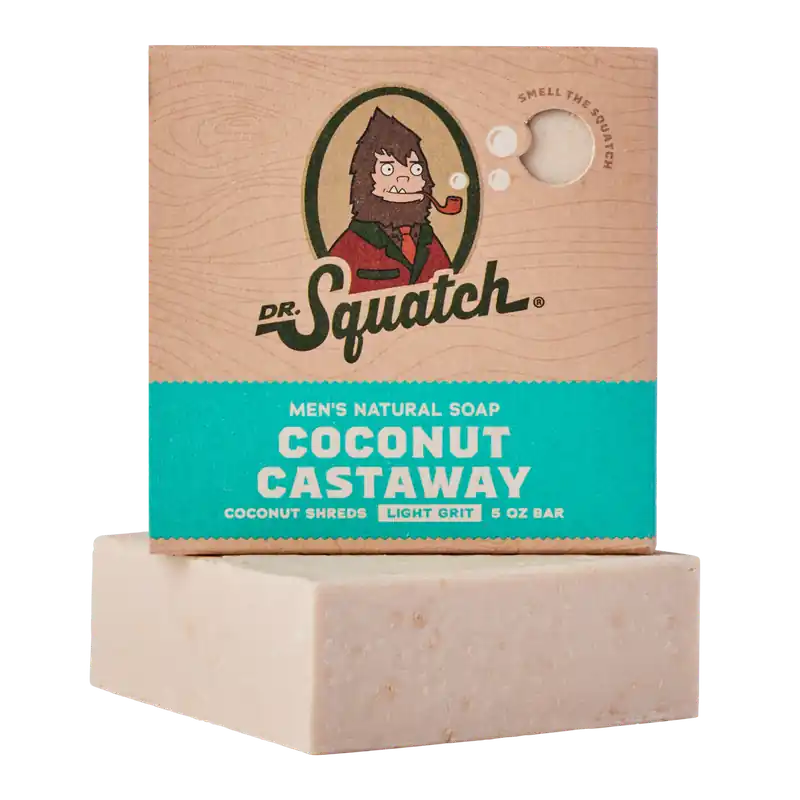 Dr. Squatch Men's All Natural Bar Soap 5 oz - Coconut Castaway | Light Grit